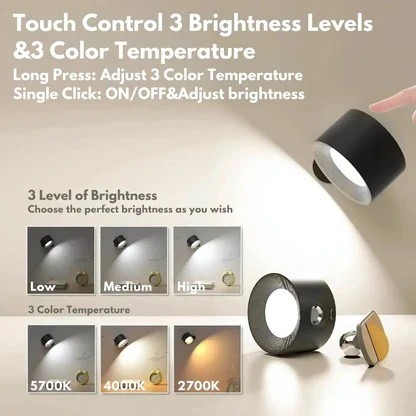 LumaGlow Wireless Magnetic Wall Light (2-Pack)